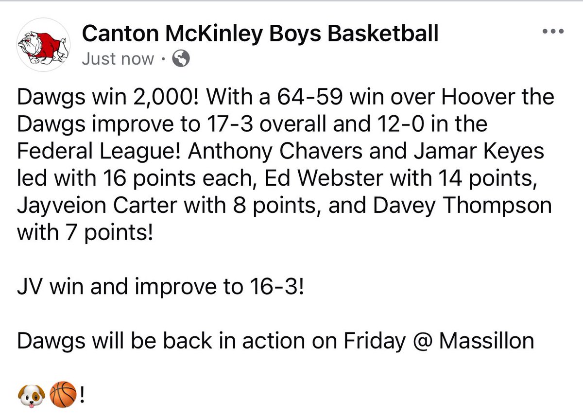 Canton Mckinley Boys Basketball tweet media
