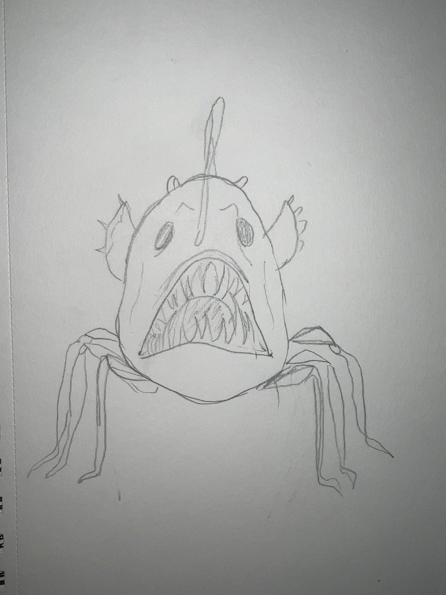 I’m so sad so I drew an Anglerfish with bug leg
