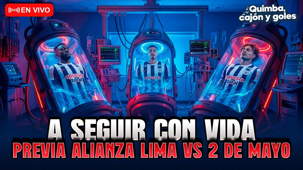 🔴 ¡QUIMBA, CAJÓN Y GOLES EN VIVO! 

A SEGUIR CON VIDA - PREVIA VS 2 DE MAYO 

Los esperamos 🔵⚪️

Link: youtube.com/live/I7RbATaiz…

#AlianzaLima