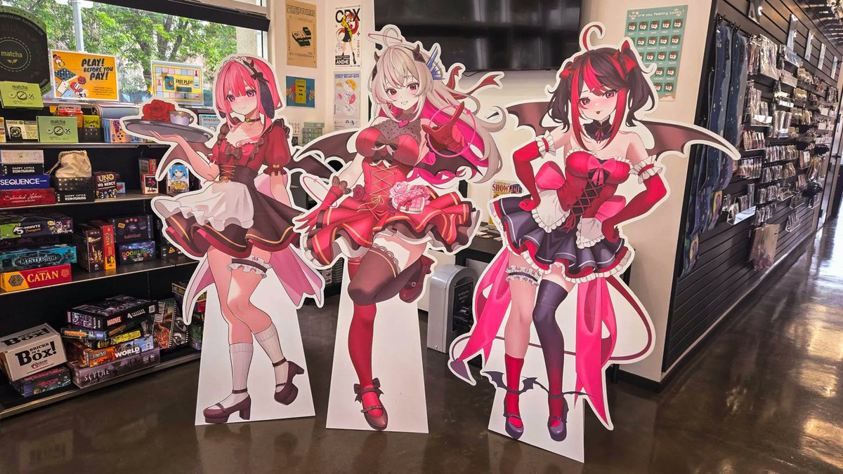Fall in love with #VIdolCafe: Sweet Devil Valentine’s, now live at <a href="/GamersHeavenBA/">Gamers Heaven - Bay Area</a> through Feb 14 ft. <a href="/PeoniAstera/">Peoni</a>, <a href="/EmiliyaFell/">Emiliya 💒🪽 ヱミリヤ ▪︎ フェル</a>, &amp; <a href="/GXAuraOfficial/">GX Aura 🎮🪫</a>!♥️

✨Posters &amp; standees
🥤Event drink includes cupsleeve + random coaster
🎤Concert Feb 13 • M&amp;G Feb 14

Merch Revealed tomorrow!