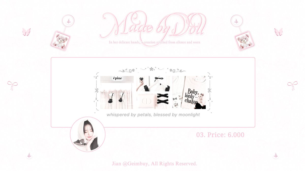 Geimbuy's tweet image. ㅤㅤ
help  repost,  thankyou!

petite  doll  colection  : 4  layout  
ready  stock   wonyoung,    price  
on  pict.  free    retext.     DM   for    
take,   ❤︎

—————   #zonauang  #zonaba  
ㅤㅤ