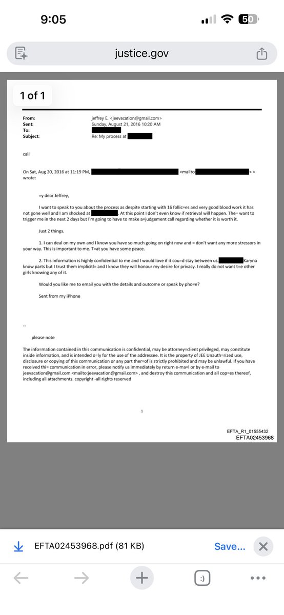 imaFoxxx's tweet photo. #Epstein paying for IVF… Egg retrieval being cancelled does happen, says “a lot” 
@ryangrim @SarahLongwell25 https://t.co/XIeCOISubt