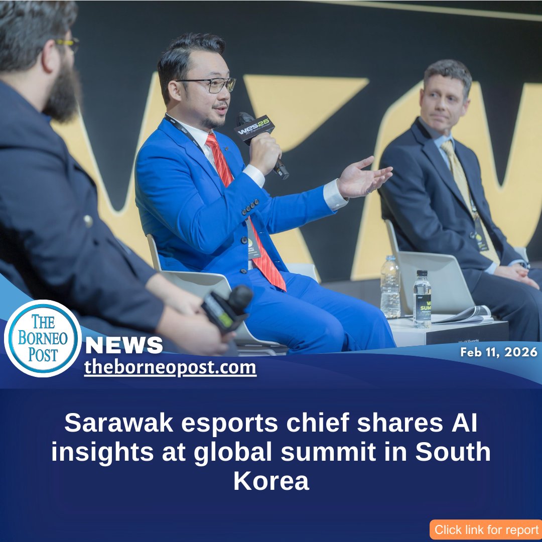 theborneopost's tweet photo. #sarawak Afiq Fadhli Narawi joined global experts to discuss the impact of artificial intelligence on competitive gaming at the World Esports Summit in Busan. https://t.co/hfh1d5OvQU #esports #WorldEsports #theborneopost https://t.co/SwJC37bdk4