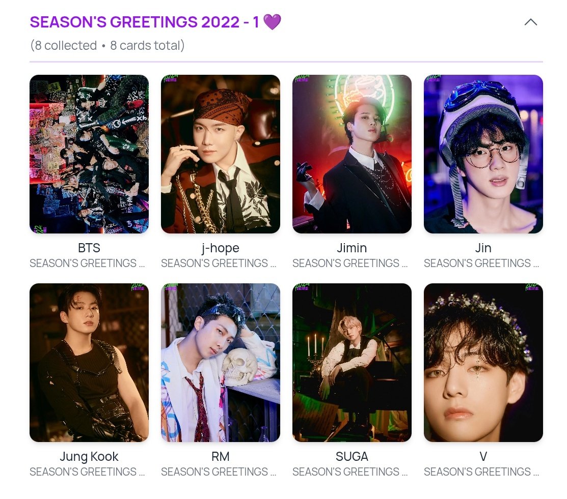✓86 Season's Greetings 2022-1 💜 @b_cdapp #bcd #bcdtrades