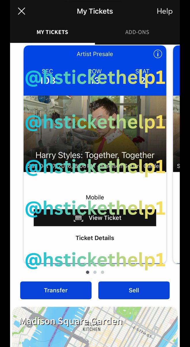 hstickethelp1's tweet photo. Harry Styles’ Together, Together Tour- NYC🗽
- October 17th
- 1 ticket
- Sec 108, Row 13, Seat 2
- $648 total (price verified) + G&amp;S fee
- PayPal G&amp;S

Fill out the form below if interested!!!
https://t.co/4HLCtJd306 https://t.co/Y39zYUjKOy