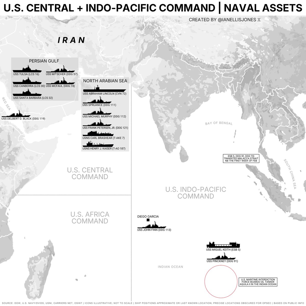 During the first week of February, three U.S. Navy ships transited the Malacca Strait northbound with little fanfare, entering the Indian Ocean.

The trap was set. Expeditionary Sea Base USS Miguel Keith (ESB 5), embarked with U.S. special forces, and destroyer USS Pinckney (DDG
