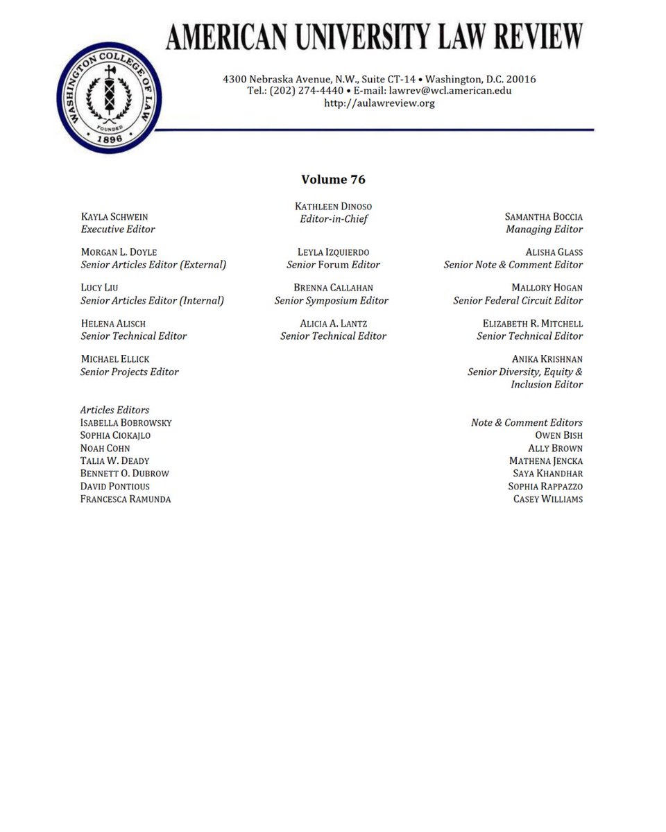 American University Law Review tweet media