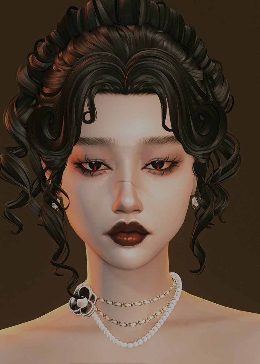 tiredfroggiesim's tweet image. A random vampire simmie for a sim dump bc why not