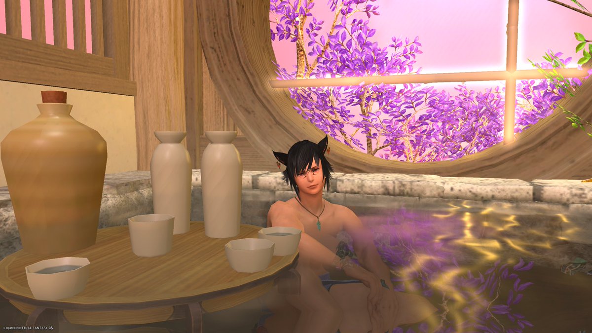 tajiroameri's tweet image. #RiriHousing
#おはミコ
綺麗な色合いの素敵な温泉宿風ハウジングへお邪魔してきました！

日本酒飲みながらゆっくり浸かりたいね…最近寒いからね…！

今日も一日俺と一緒に頑張ろうな！