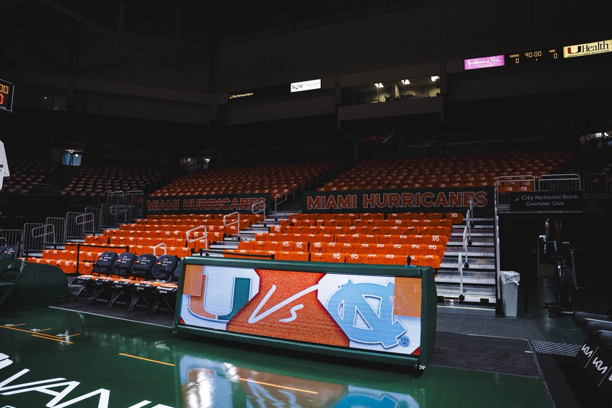 CanesHoops's tweet photo. the stage is set ✨ https://t.co/iyOvDQEgM4