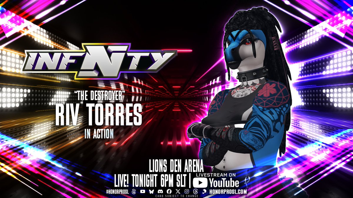 HonorPro_SL's tweet photo. Honor Infinity tonight at 6pmslt!!!!

Echo vs Victory
Tani Rinkan vs Clara 
Riv vs Lyndsay Lydia
Main Event: Tournament Match: Malachi Marx-Nya Hammer 

SLURL: https://t.co/9MNMK5FUpr

#HonorPro #SLPW #Secondlife #Secondlifewrestling https://t.co/QF9maNHD0s