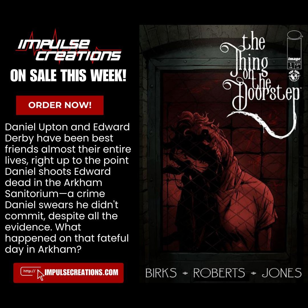 ImpulseC's tweet photo. Witness the beginning of this doomed relationship and Edward's slow descent into a horrifying world beyond his control.
On sale this week!
https://t.co/r44ID73c53 @SBirksWriter @williroberts1 @ImageComics https://t.co/izcSQN6YKL
