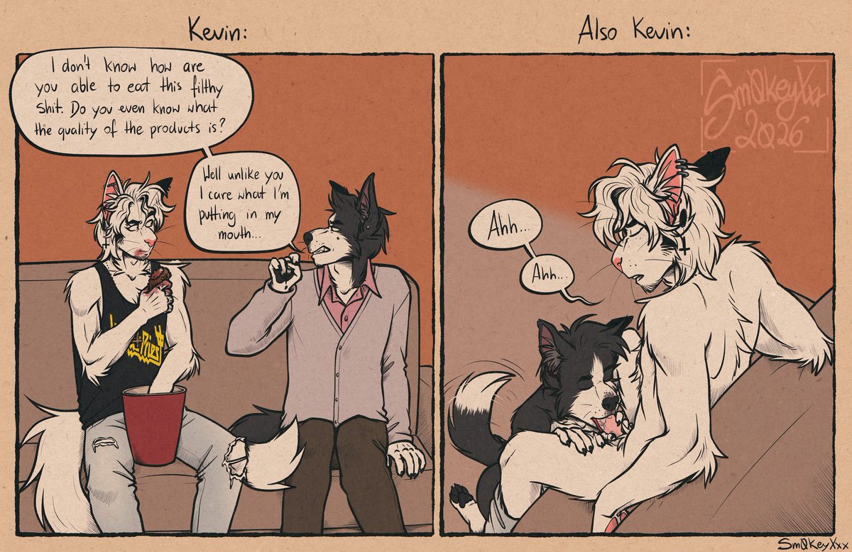 I have actually shit ton of ideas for comics with Kevin and Jonny, but the majority of them is porn, because they either fuck, argue with each other, or argue while fucking