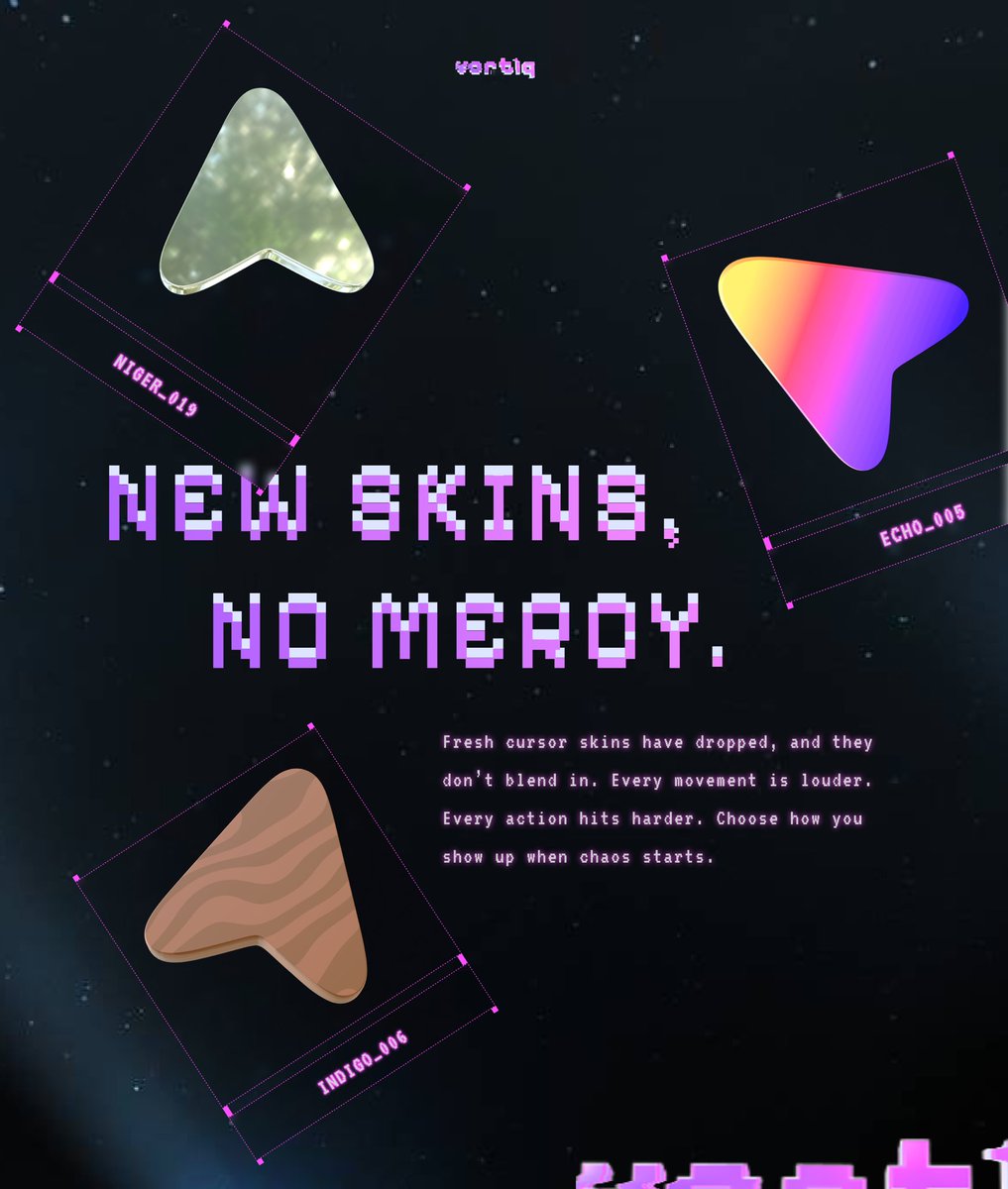 New Vortiq Skin Drops🚨

Power isn’t just how you play… it’s how you appear in the arena 🥋
Introducing the NEW <a href="/vortiqhq/">Vortiq</a> skins 🎮

Different forms. Different energy. One battlefield.
The question isn’t if you’re ready, but “who are you when you enter Vortiq?”
What’s it gon’ be?