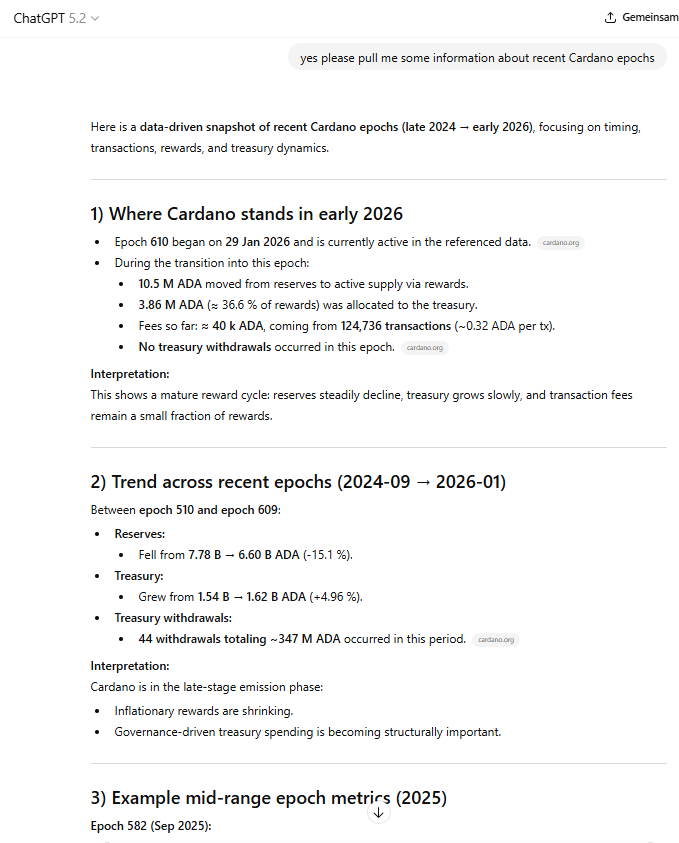 I am excited that a plan we started working on last year at cardano-dot-org has come to fruition.

The idea was to make the Insight pages as understandable and self-explanatory as possible. And not just for humans, but also for indexers and language models.

I assumed that