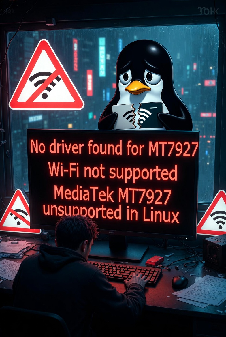 murrr38's tweet photo. @RoxanneBT @ASUS_ROG @MediaTek I have the same problem! @MediaTek 
#Linux #MT7927 https://t.co/z40b5rJx4g
