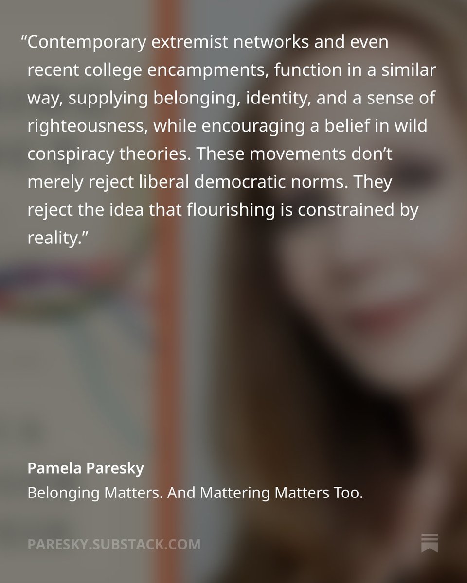 HabitsFreeMind's tweet photo. “A society that maximizes belonging while severing it from standards produces conformity, not freedom. A society that encourages mattering divorced from truth produces fanaticism, not dignity.”
Belonging Matters. And Mattering Matters Too. https://t.co/EtGAkHJrfI https://t.co/1TUhPzueDq