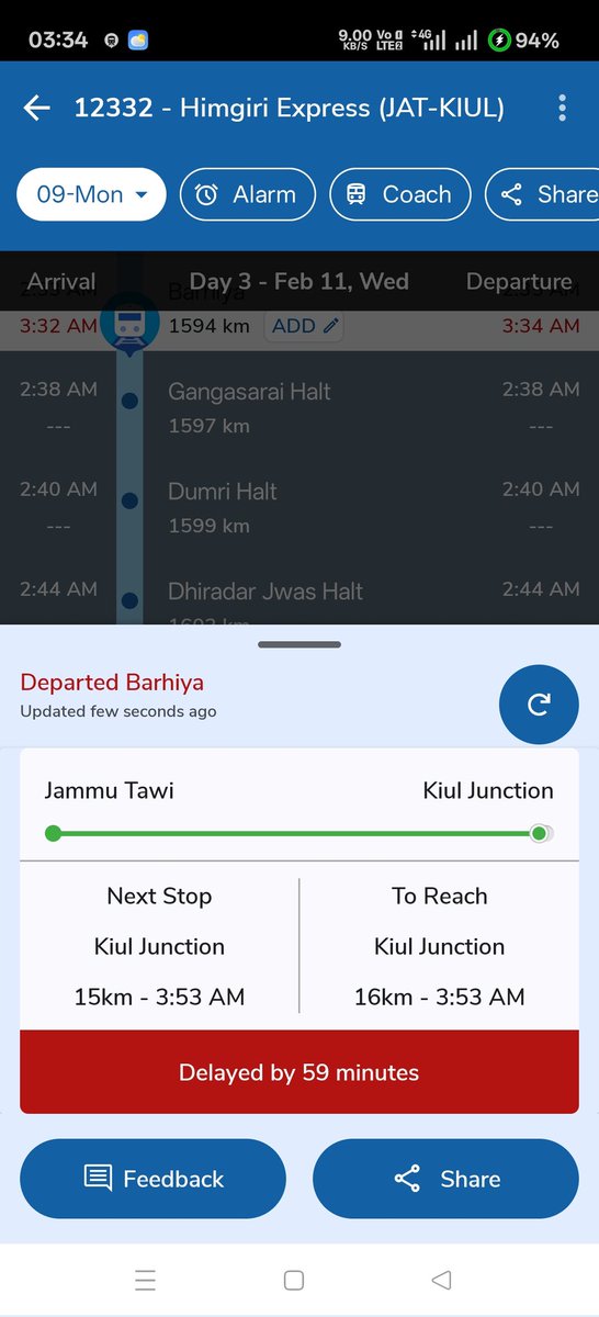 YuviKitkat30476's tweet photo. Aisa condition h danapur division ka Sabhi Division se train right time running kiya aur Danapur division entry hote hi 1 hrs late kr diya thu h aisa division pe
@RailMinIndia 
@PMOIndia https://t.co/2JKZbRK8dr
