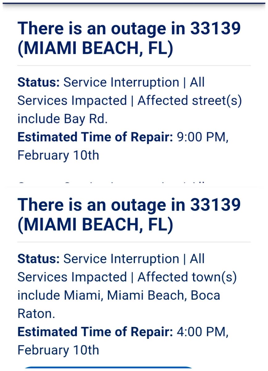 ibscottlee's tweet photo. @MiamiBeachNews are there any other ISPs aside from Breezeline in South Beach? (Not talking fiber, but coax) @breezeline has been down all day and for what we pay, downtime is unacceptable. https://t.co/0ALypRcomS