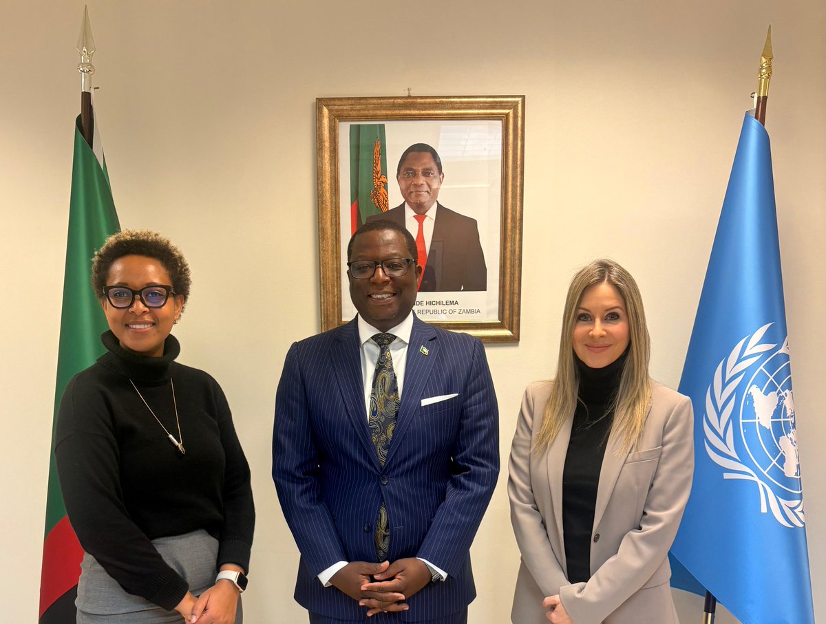 BahaiBIC's tweet photo. We extend our sincere gratitude to Ambassador Milambo, Permanent Representative of Zambia to the United Nations (@ZambiaMissionUN), for an inspiring and thought-provoking conversation on how countries can jointly deepen their understanding of long-term development and prosperity. We particularly appreciated the Ambassador’s reflections on the value of local and community knowledge and the ways in which it can be woven into policy formation at the international level. We look forward to continued collaboration with the Mission!