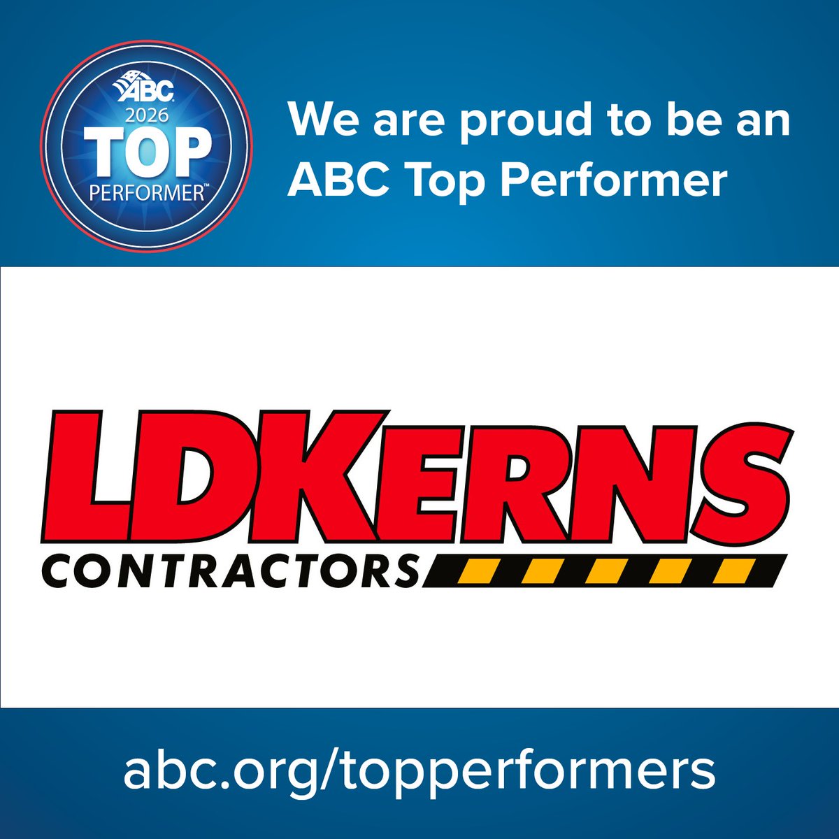 LDKerns_com's tweet photo. LDKerns Contractors is an ABC National  2026 Top Performer! 🎉
As an ABC Accredited Quality Contractor and STEP Platinum Recipient, we’re proud to be ranked among the nation’s best!
#LDKerns #ABCTopPerformer #BuildingExcellence #ConstructionLeaders https://t.co/mF7jDqVyle