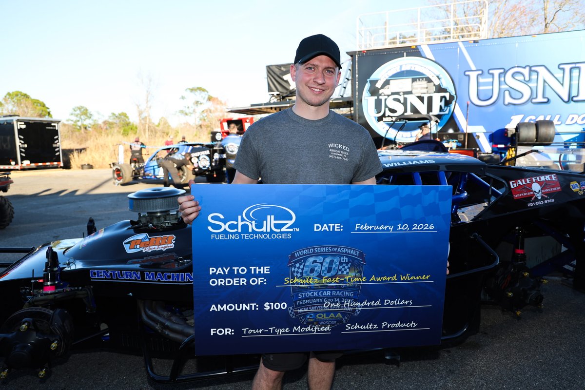 Congratulations to Ronnie Williams on winning the Schultz Fast Time Award for the Tour-Type Modifieds at the World Series of Asphalt Stock Car Racing at <a href="/newsmyrnaspdwy/">New Smyrna Speedway</a>, ripping off a lap at 17.531 ET around the high banks.

📸 Jim Dupont