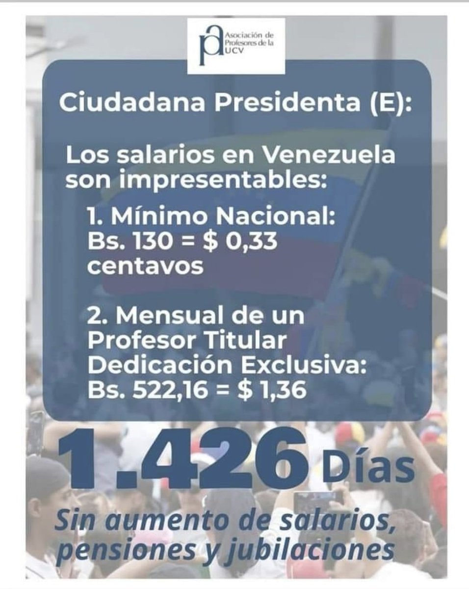 MariaesPueblo's tweet photo. En Venezuela, el trabajo ha sido vaciado de valor y la vejez condenada a la precariedad.
Con el programa de estabilización y recuperación del 2018, el Memorándum 2792, el ilegal instructivo ONAPRE, las sentencias retrógradas de 2015 y la más reciente de 2023 N° 523 han destruido y desmontado todo el entramado jurídico laboral de dos siglos de vigencia en el país.  ¿Y ahora pretenden desmontar formalmente la LOTTT, cómo hicieron con la LOH para seguir compleciendo a los empresarios nacionales e internacionales formalizando el régimen esclavista?
y ¿pa'cuando piensan aumentar el salario y devolverle la dignidad al pueblo trabajador?
#TocaLuchar #AumentoSalarialYa