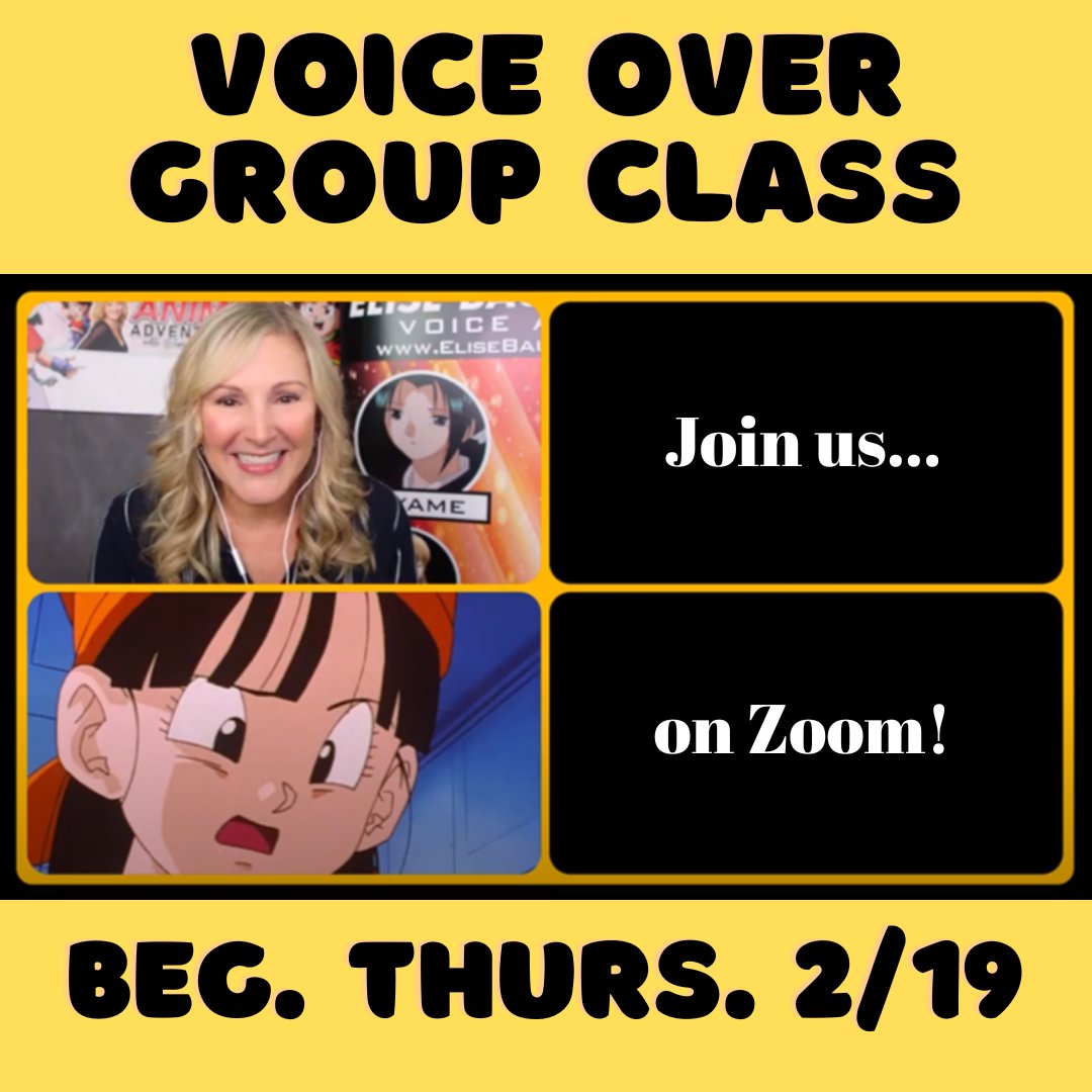 AdventuresAnime's tweet photo. My next Intro to Voice Acting class begins Thurs 2/19/26 over Zoom for 5 weeks! 🎙️ Join me! 

Details ➡️ https://t.co/mCh6Bd23PQ

We will cover the craft (in a variety of VO genres), the tools, &amp; the marketing/business of #voiceacting. 

#voiceactor #voiceoverclass #anime https://t.co/RSbPjLlWSs