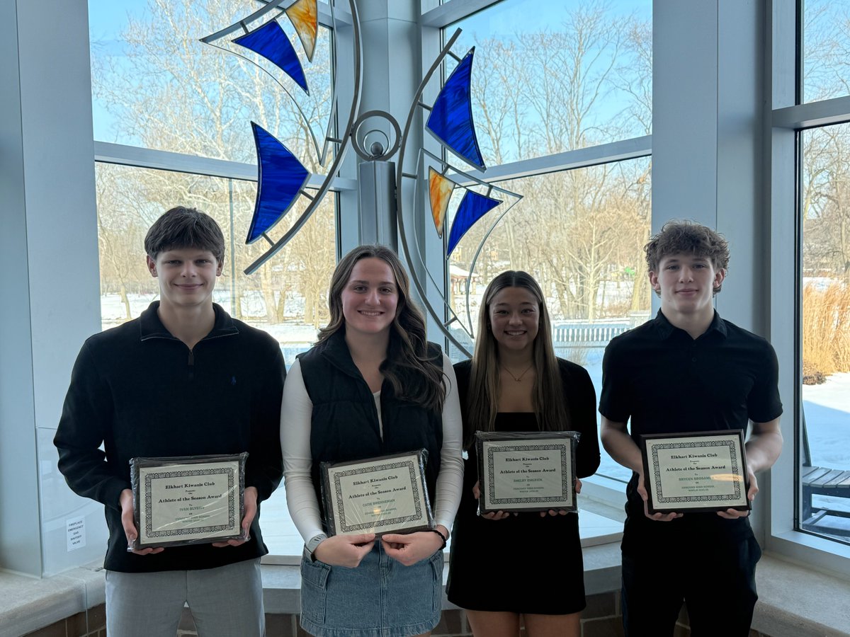 Congrats to our Winter 2025-26 Kiwanis Athletes of the Season: Ivan Blystiv (Boys Swimming), Catie Brenneman (Girls Swimming), Shelby Emerick (Girls Basketball), and Brycen Brosamer (Boys Wrestling). They were honored at a luncheon on February 10, 2026. concordhsathletics.com/Article/118240
