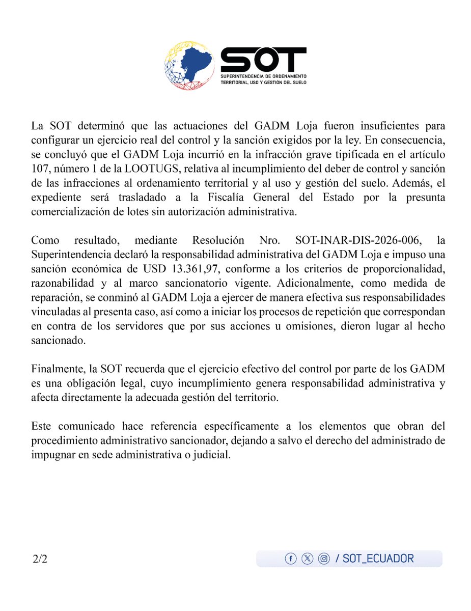 sot_ecuador's tweet photo. #SOTInforma https://t.co/RcHgS75MxB
