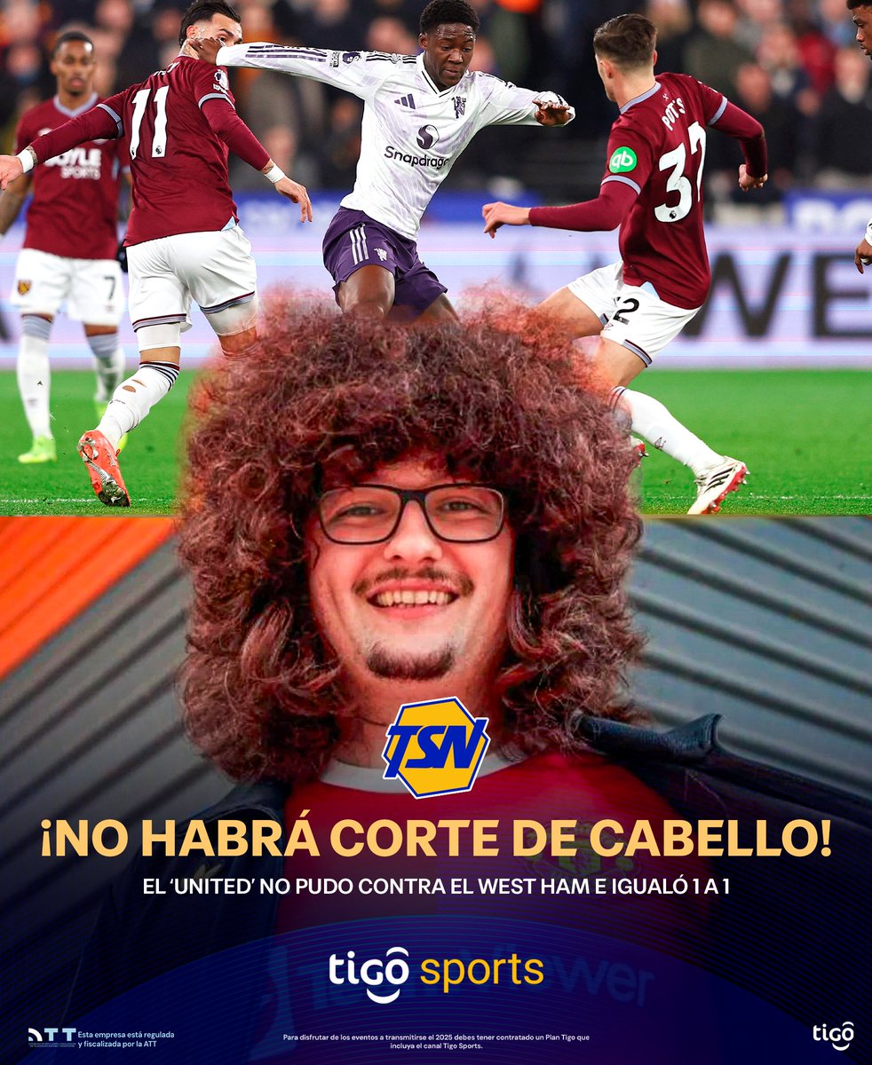 😭 ESTUVO MUY CERCA DEL CORTE DE CABELLO ✂️
➡️ El 'United' 🔴 no pudo como visitante contra West Ham, a pesar de igualarlo al final (1-1) no es suficiente para que el Hincha del United pueda cortarse el cabello, los 'Red Devils' no ganaron 5️⃣ partidos consecutivos.