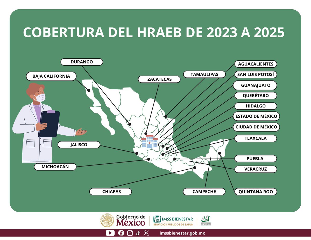 BajioHrae's tweet photo. La atención especializada en el #HRAEB trasciende más allá del Bajío. Entre 2023 y 2025 recibimos pacientes de distintas regiones, incluidas entidades del norte y el sur de la república. 🏥

El reconocimiento es para el personal de Salud, por su vocación en la atención brindada🥼 https://t.co/ACcLak7bS6