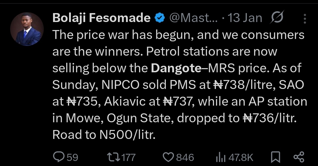 You mean they slashed the price from N737 to N774.

Are your parents aware of your current behavior?