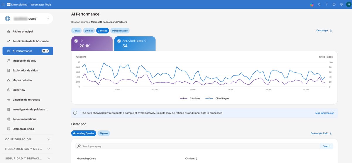 Uno de los consejos que no paro de dar de siempre, pero sobre todo ahora con el cambio en las búsquedas desde los chatbots IA es:

¡DATE DE ALTA YA EN WEBMASTER TOOLS DE BING!

¿Por qué?

- Ha sido el motor principal de training de OpenAI
- Sigue siendo el Bot principal de GPT