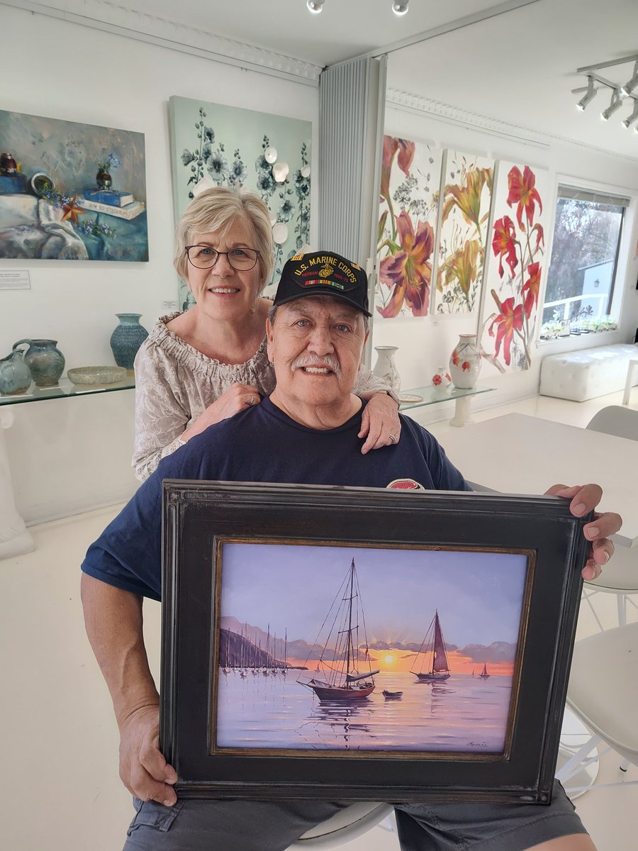 SOLD! We're thrilled to share that this stunning seascape by the talented international artist, Sergiy Kolba, from Ukraine, is heading to its new home in California today. This lovely original oil painting was featured in the International Spring Show at Degallery.