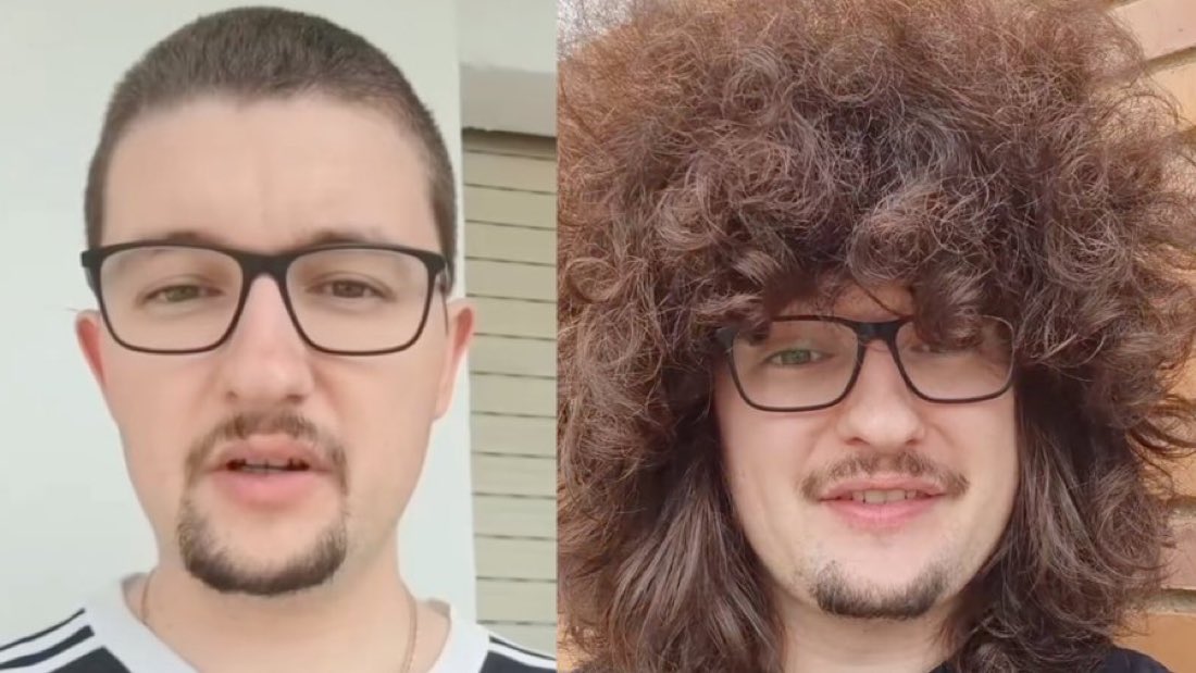 Only in 2026 could you see people melting down over a man not being able to cut his hair after a football game. 

More power to the dude. Likely started making videos for a joke and is now intrinsically linked. 😂