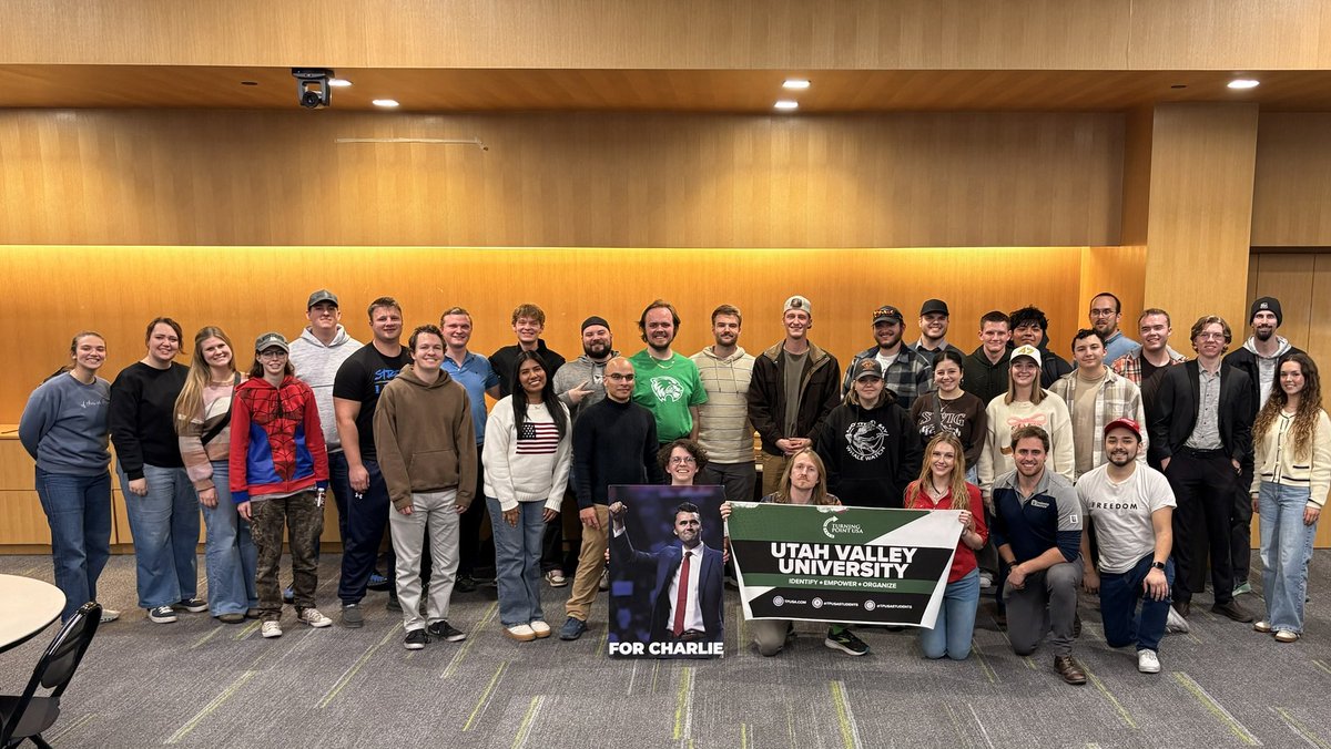 5 months without Charlie Kirk… but his mission is stronger than ever.  

He built TPUSA to empower young conservatives on campuses like UVU, where he gave everything on September 10th.  

As the TPUSA UVU Chapter President, I can tell you: our chapter is bigger, bolder, and more