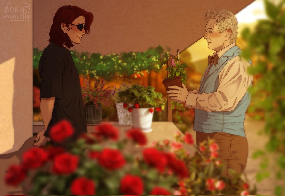 The scene where Crowley sees Aziraphale for the first time and is very excited!👉👈
Fanfiction: The Scent of Desire
<a href="/TraceyLynnTobin/">Ineffably Tracey 😘🔞</a>
(archiveofourown.org/works/27592114…)

#goodomens #ineffablehusbands #aziracrow #aziraphale #crowley