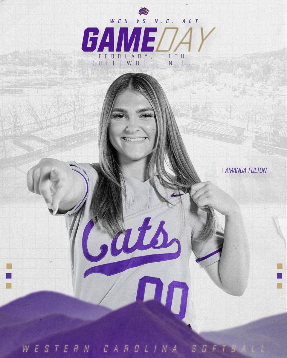 GAMEDAY! We kickoff the 2026 season this afternoon at HOME against N.C. A&amp;T in a twin bill.  

🆚N.C. A&amp;T 
⏰2 pm (DH) 
📍Cullowhee
📈shorturl.at/fCH2s (G1)
📈shorturl.at/8hBBc (G2) 

#CatamountCountry | #WheeAreOne | #Team21