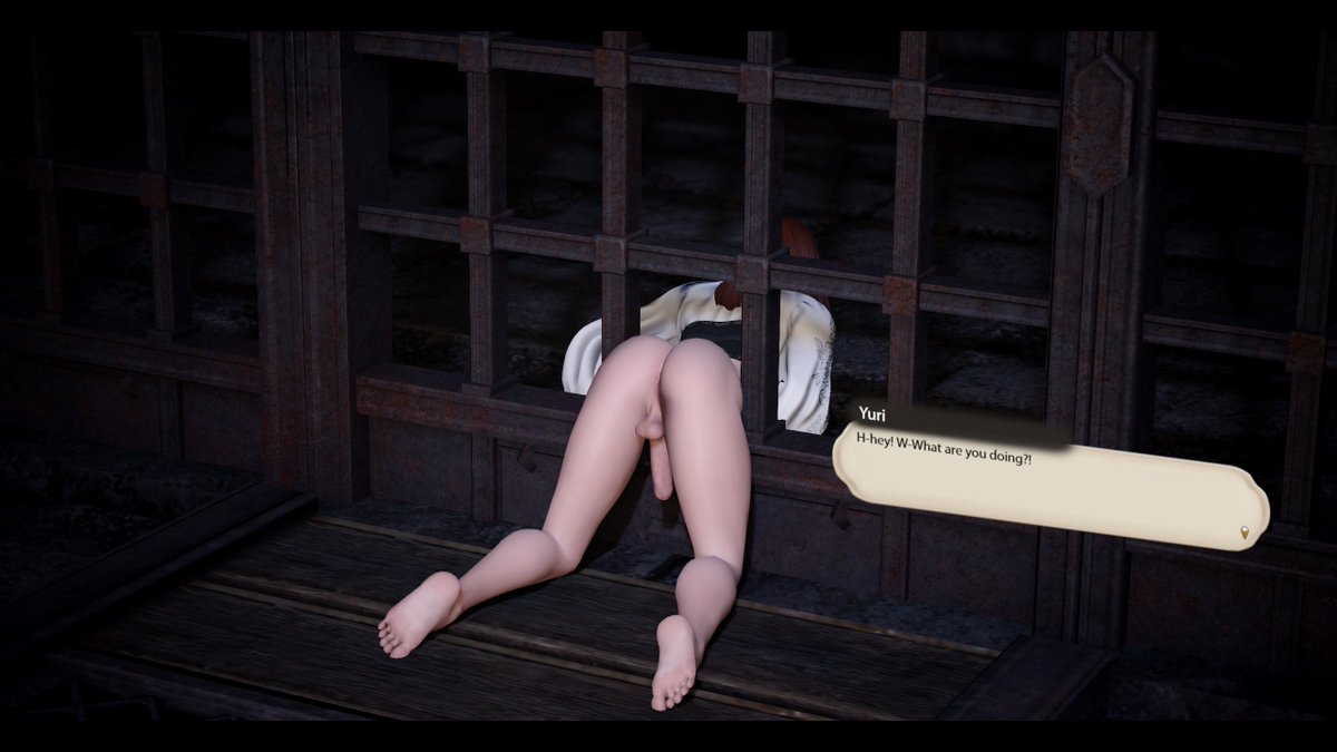 When exploring dungeons try not to squeeze into tight spaces when you don't have anyone to pull you out, you might end up stuck like Yuri.