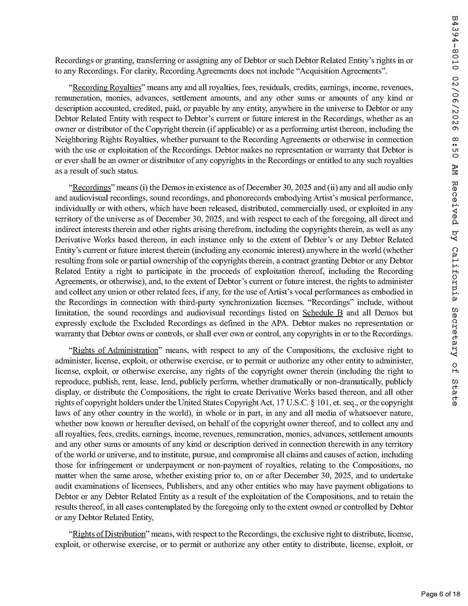 ghoulia's tweet photo. Here are some of the terms of the deal between Primary Wave and Britney. 
Source: California Secretary of State's Uniform Commercial Code database https://t.co/cBWDZgDa5c
