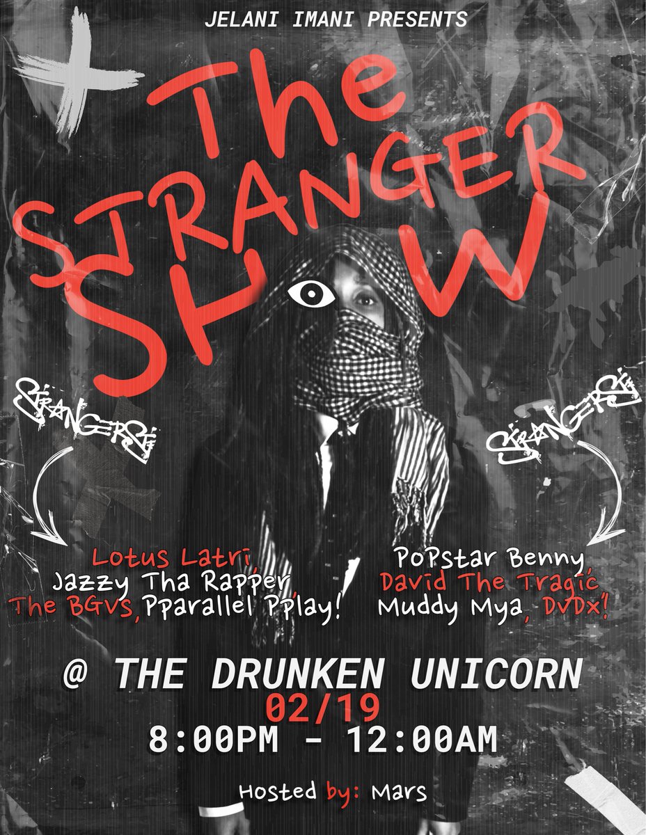 Hiii! If you are in Atlanta on Feb 19th, I have a show and it’s going to be a great one! 
<a href="/jelanigup/">jelani imani</a> <a href="/muddymya/">muddy</a> <a href="/DavidTheTragic/">bender2 out now</a> <a href="/popstarbenny/">popstar benny ♪ ☆</a> <a href="/thebgvs/">The BGVs</a> <a href="/DvDx_/">✰ DvDx ✰</a>  &amp; more 🔥🔥
Tickets at jelaniimani.net