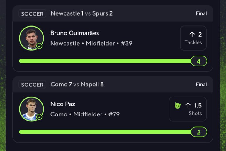 PrizePicksNuke's tweet photo. 💰🎯 Cash Both Slips ✅✅

🖤 LIKE if You Tailed 🤑✊🏾

 #prizepicks #GamblingX #Soccer https://t.co/EhLrYYyRQf
