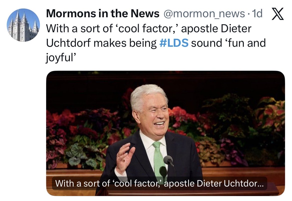 How exactly is racist scripture, generations of lies about church history, sexism, homophobia, transphobia, hoarding hundreds of billions of dollars in an illegal clandestine hedge fund, performing culty rituals, and offering useless incantations to imaginary sky wizards “cool”?