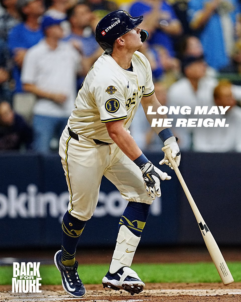 Brewers's tweet photo. Bow down to King Vaughn https://t.co/NmKeWqtHAM