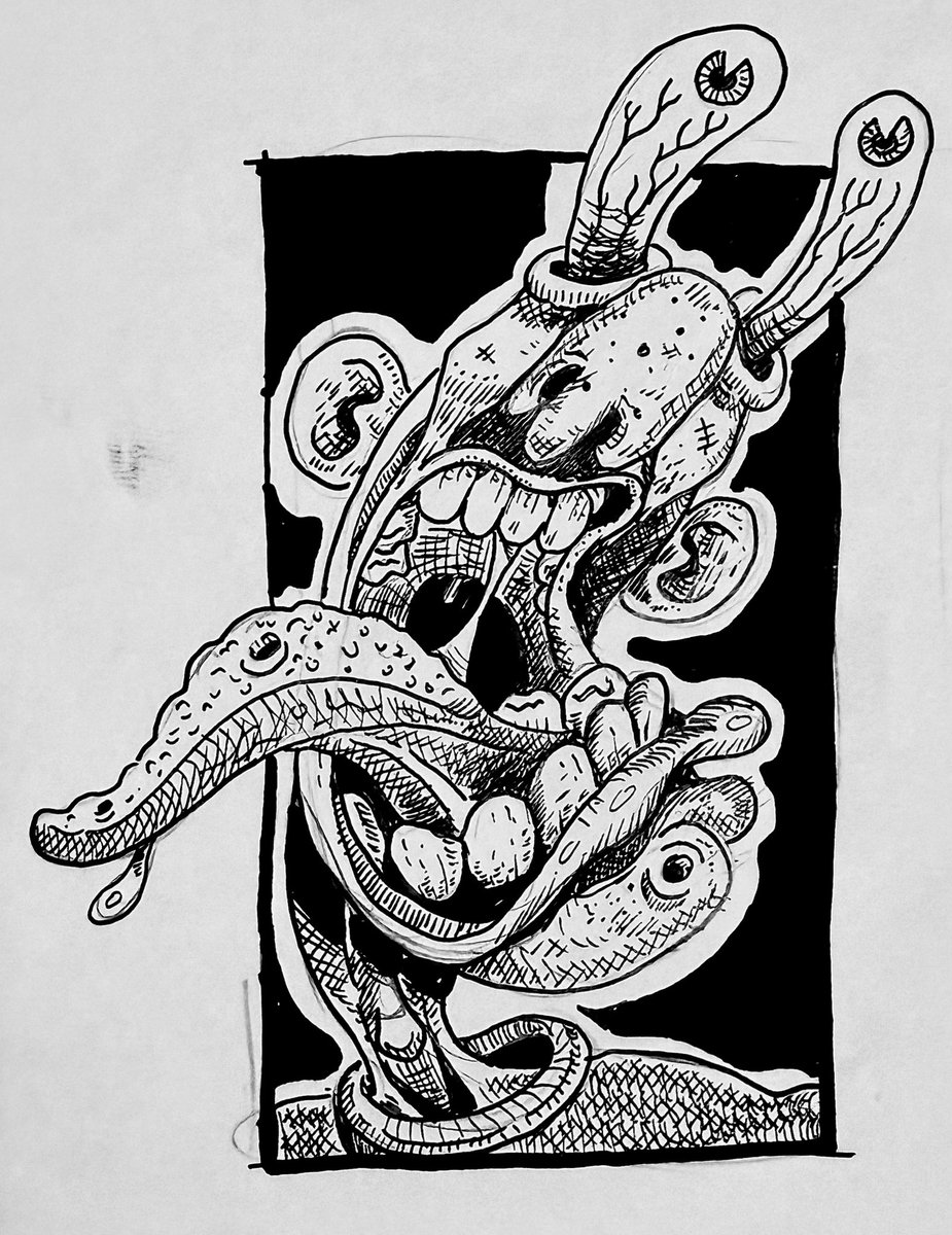 Sketchbook Goofin’
#artistsofx #blackandwhiteart #penandink #sketchbook #weirdart