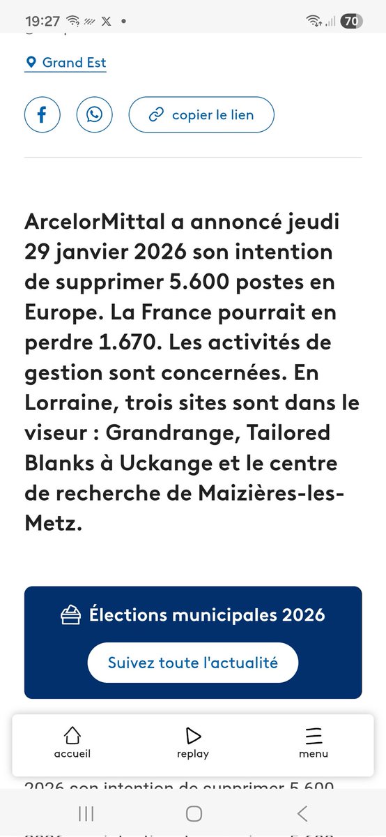 Et dans 3-4 ans, Mittal va fermer l’usine parce que le prix de l’électricité est trop élevé pour que l’usine soit rentable.