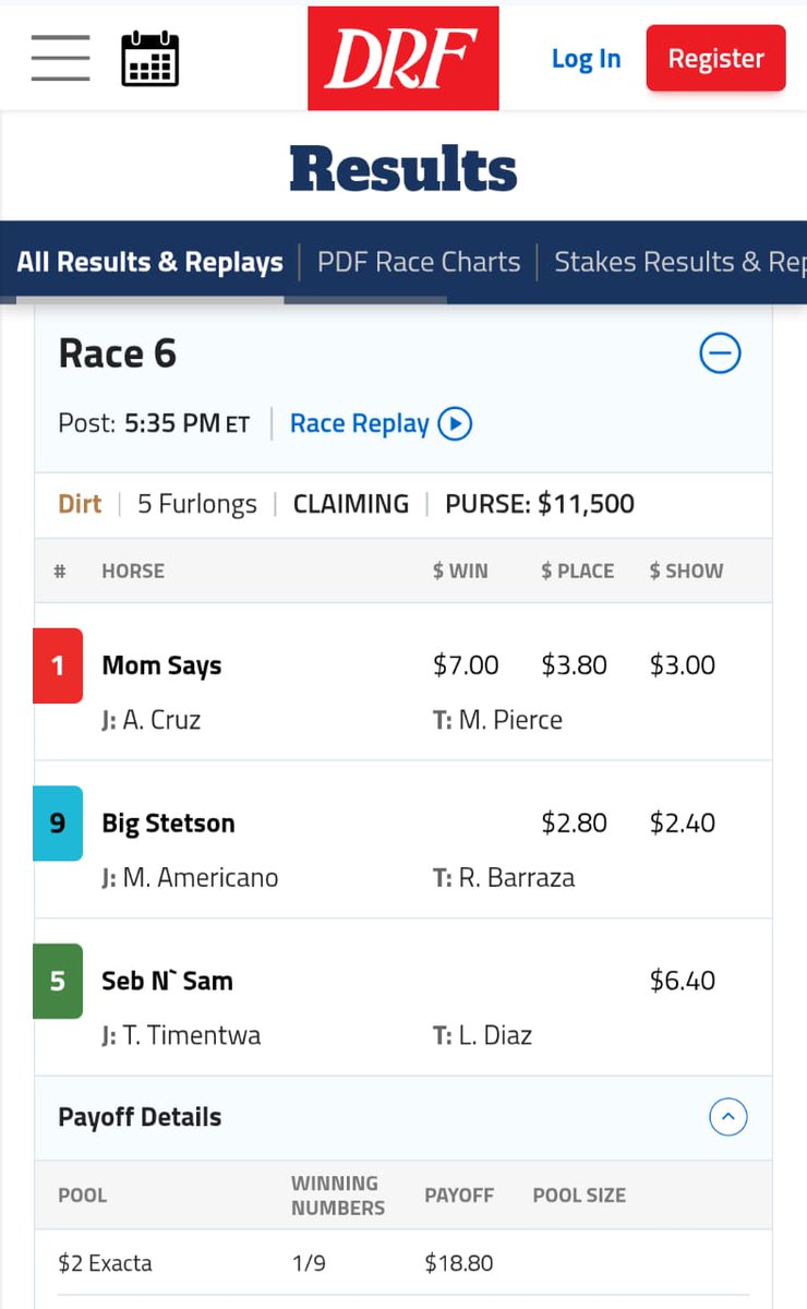 ESCONDIDOSPICKS's tweet photo. Acertada LA EXACTA DE HOY #Feb10 @DRFenEspanol #TurfParadise $9.40 por $1 y la trifecta con las 3 indicadas👇👇👇 https://t.co/lFd2oDxYCJ