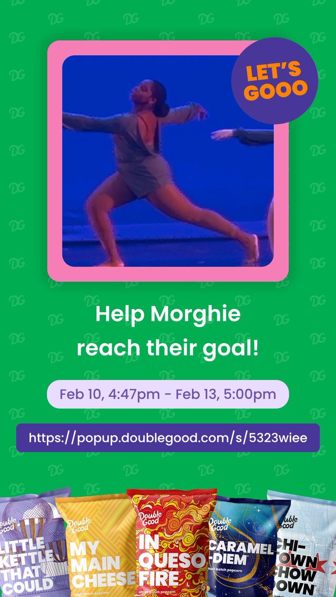 CVElite2002's tweet photo. Hi! I’m doing a virtual fundraiser selling delicious Double Good popcorn from Feb 9, 5:00pm - Feb 13, 5:00pm. Get all the details and support here: https://t.co/nqXZJc0ufS https://t.co/PDbfO2EXnD