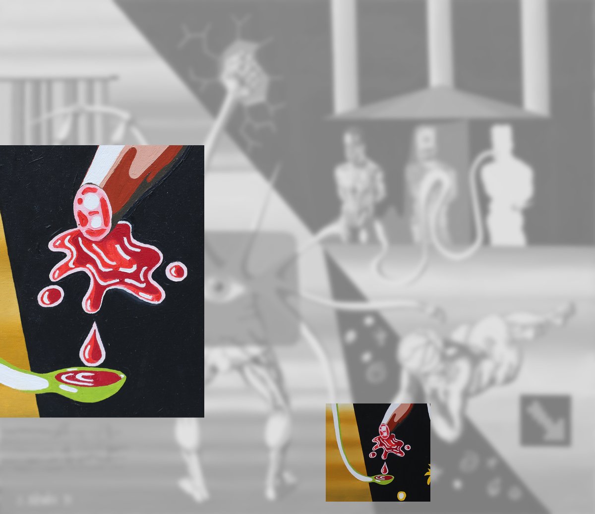 Development aid, i.e., retro-racism, is the heroin of postcolonialism., detail from the painting "Media Democracy - Rendezvous of Truth" by Sebastian Bieniek BIENIEK.at

Kid Rock Bombe #Lanz Sesko Epstine #EpsteinFiles FBI Cult of Baal Kurt Cobain Paul McCartney CIA